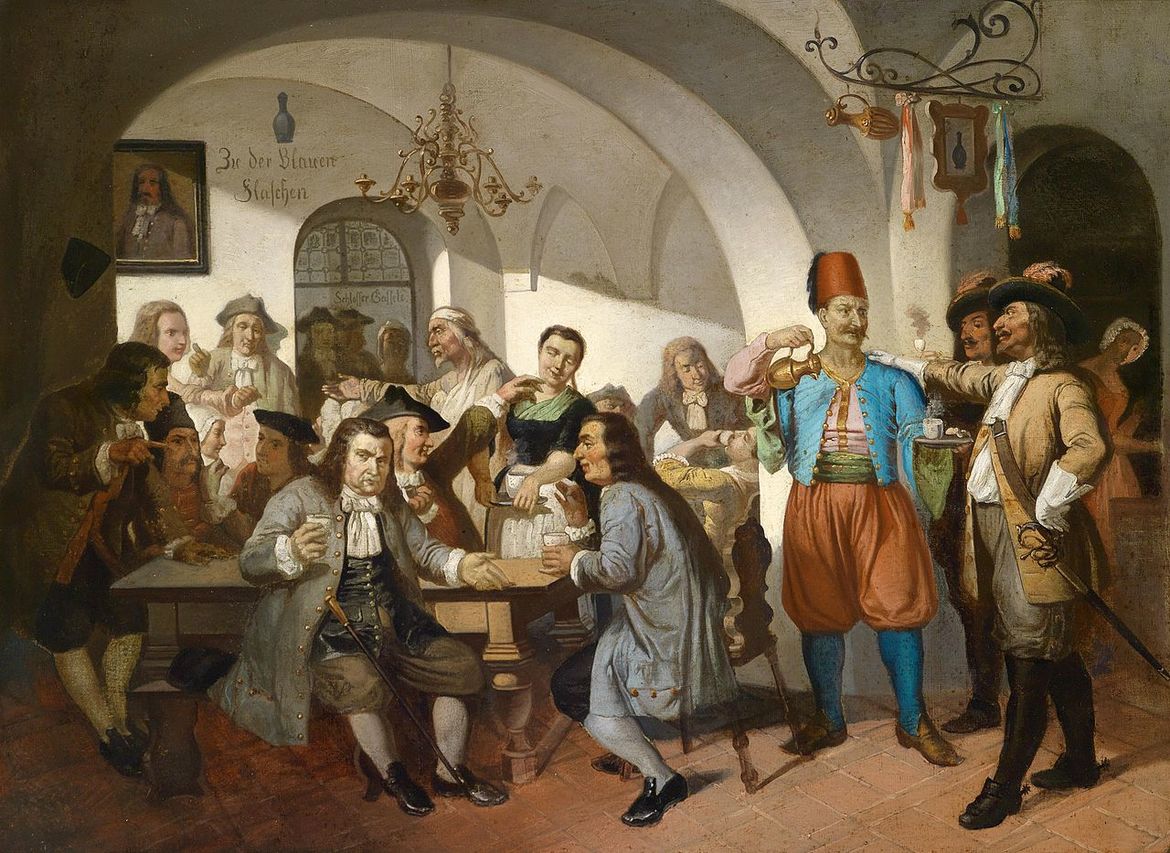 Kulczycki, oprichter van het eerste café in Wenen in 1683